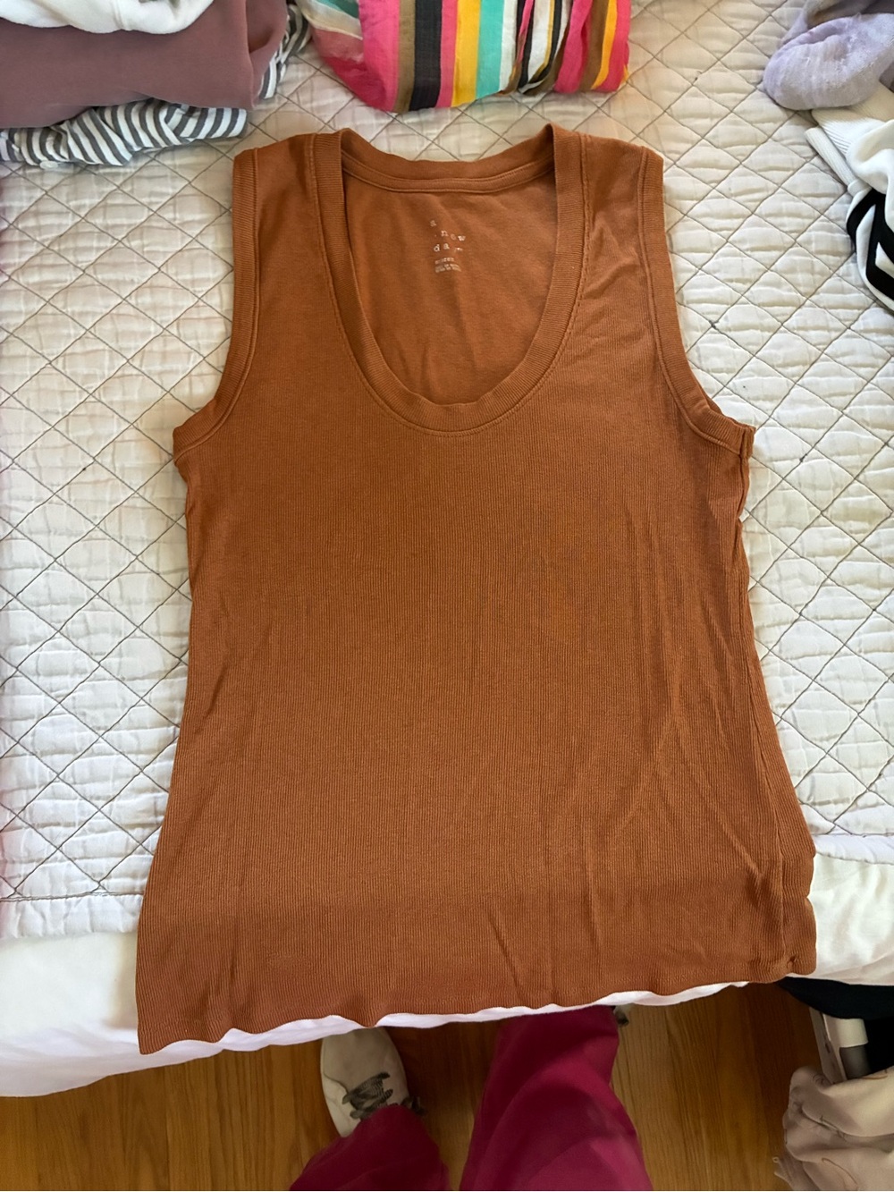 a new day Rust Tank Top Scoop Neck Sleeveless